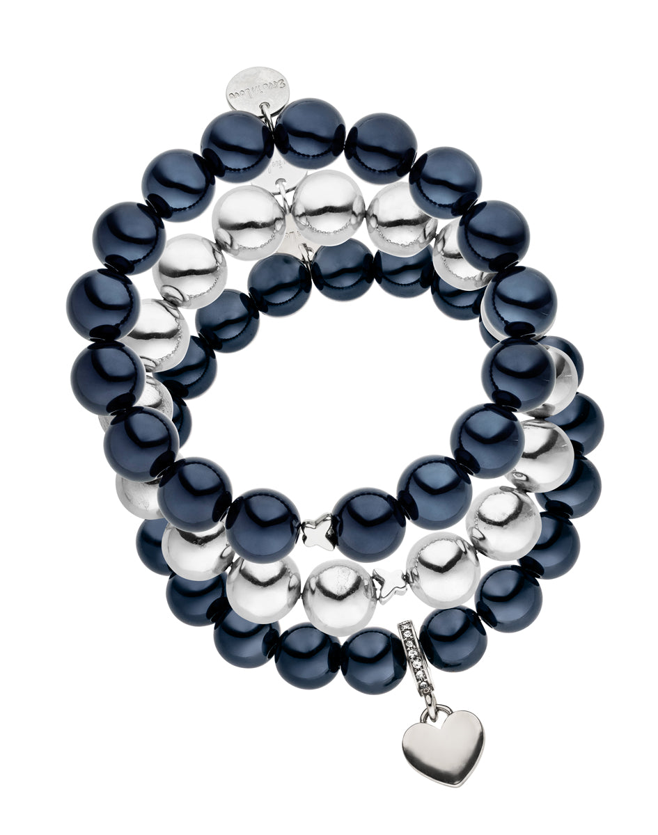 Armband Set Midnight Glow Silber