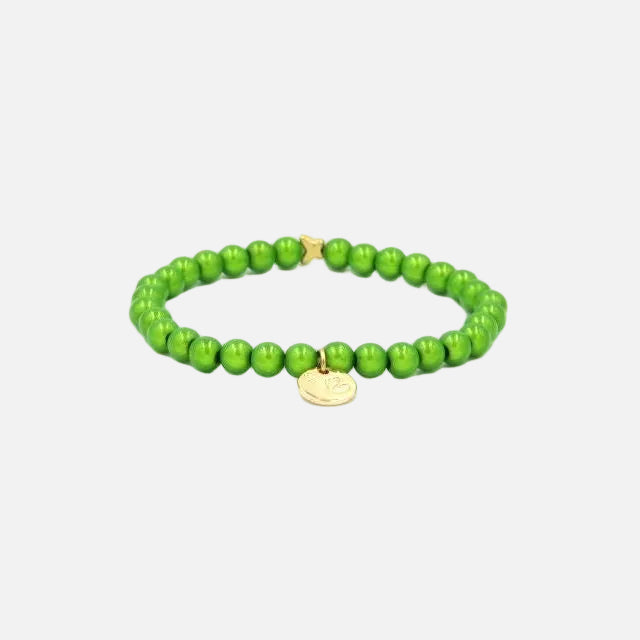 Perlenarmband Grün Fine mit 3D Matt Glow Effekt