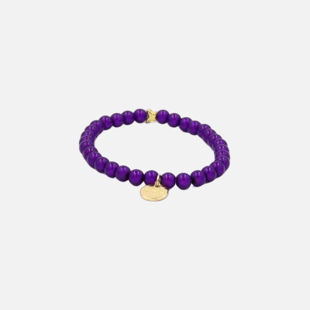 Perlenarmband Lila Fine mit 3D Matt Glow Effekt