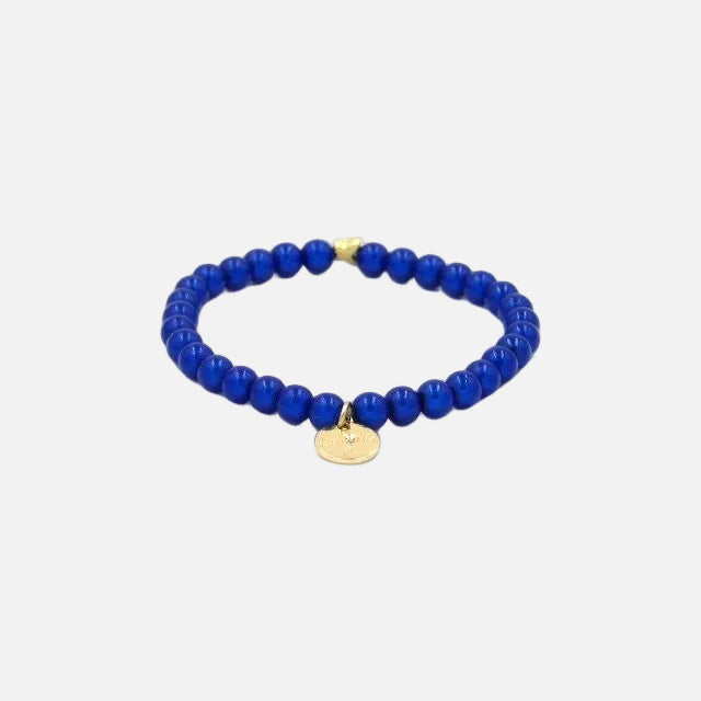 Perlenarmband Blau Fine mit 3D Matt Glow Effekt