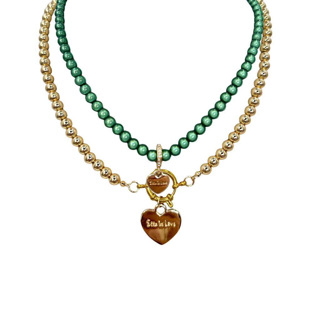 Halsketten Set Softgrün Pur