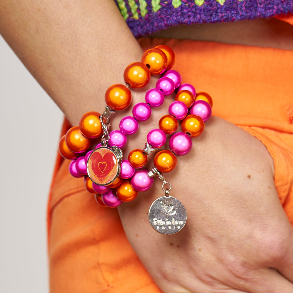 Perlenarmband Campari