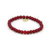 Perlenarmband Scarlet Red mit Glitzerperle – Mini
