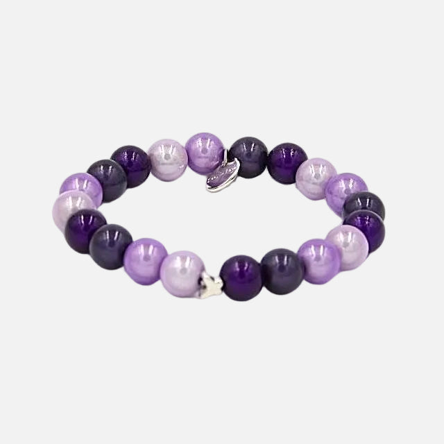Perlenarmband Orchidee Mixed