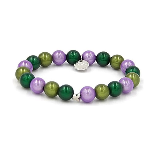 Perlenarmband Smaragd Mixed