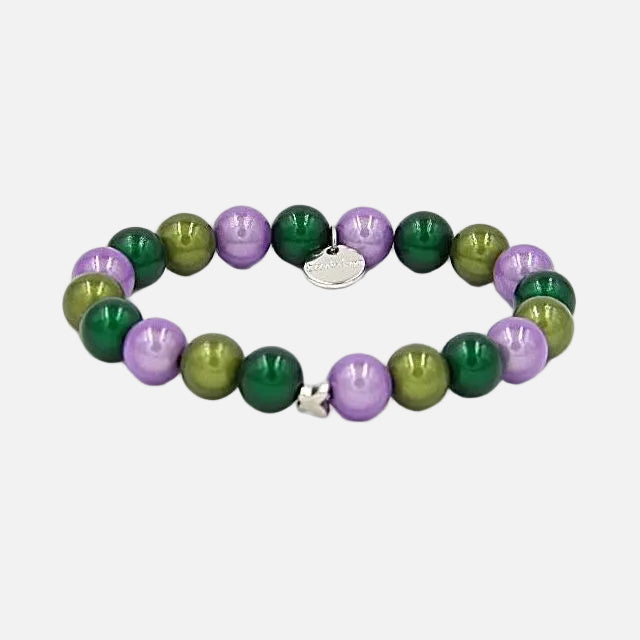Perlenarmband Smaragd Mixed