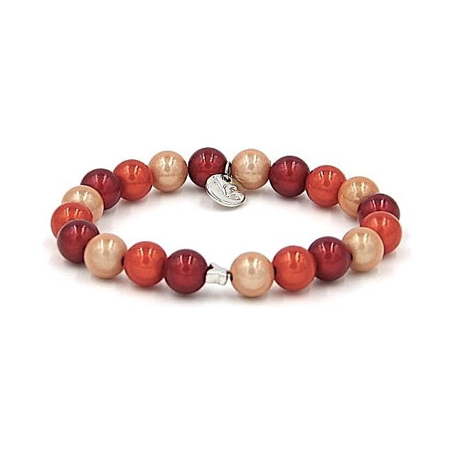 Perlenarmband Scarlet Red Mixed