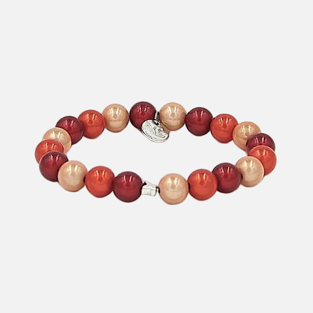 Perlenarmband Scarlet Red Mixed