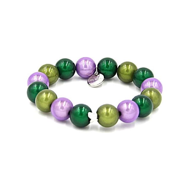 Perlenarmband Smaragd Mixed