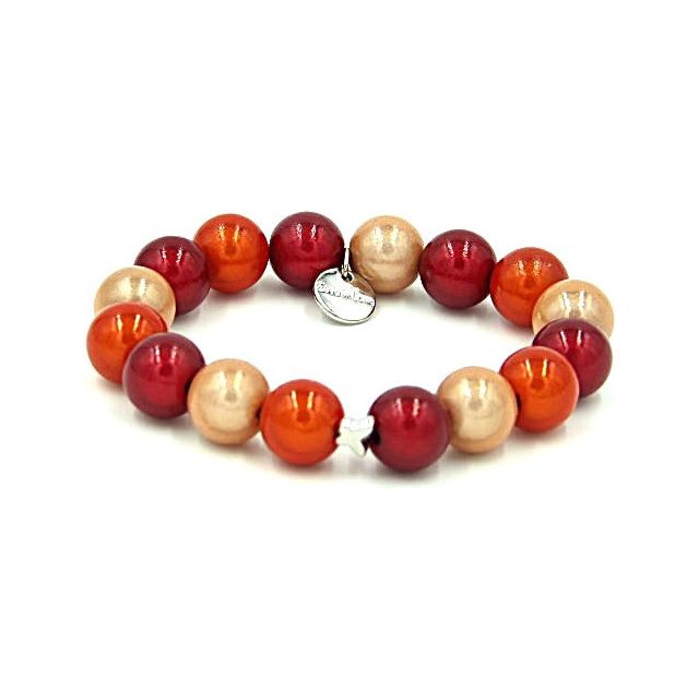 Perlenarmband Scarlet Red Mixed