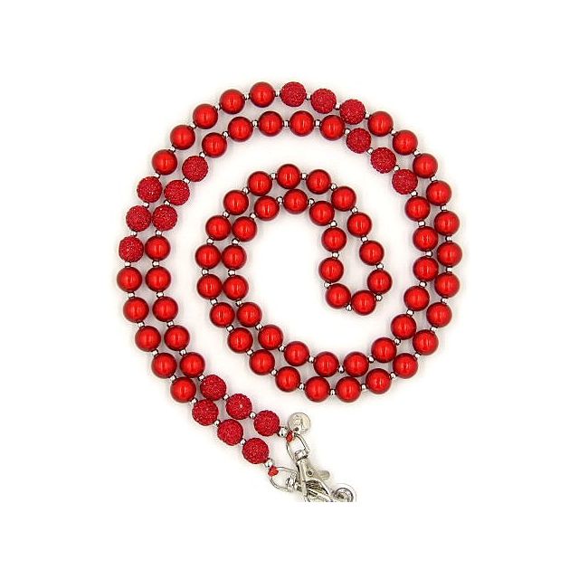 Handykette Scarlet Red mit Glitzerperlen