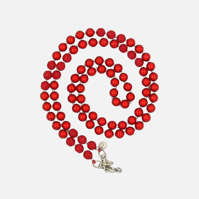 Handykette Lang & Glitzer Rot mit 3D Matt Glow Effekt