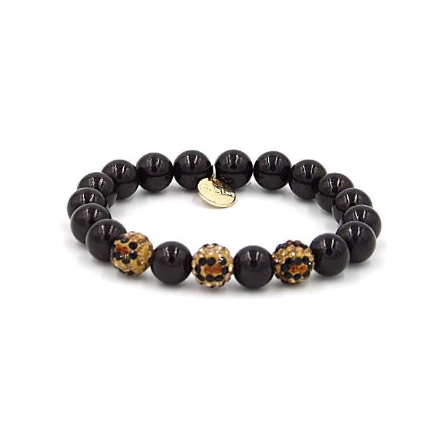 Perlenarmband Black Night LEO Triple