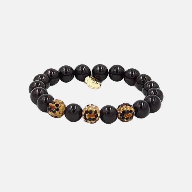 Perlenarmband Black Night LEO Triple