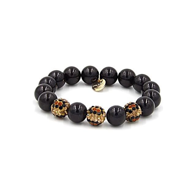 Perlenarmband Black Night LEO Triple