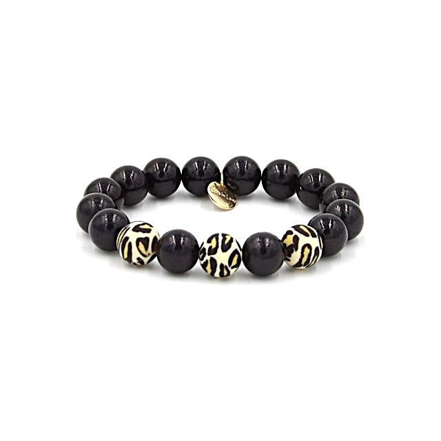 Perlenarmband Black Night LEO Triple S/W