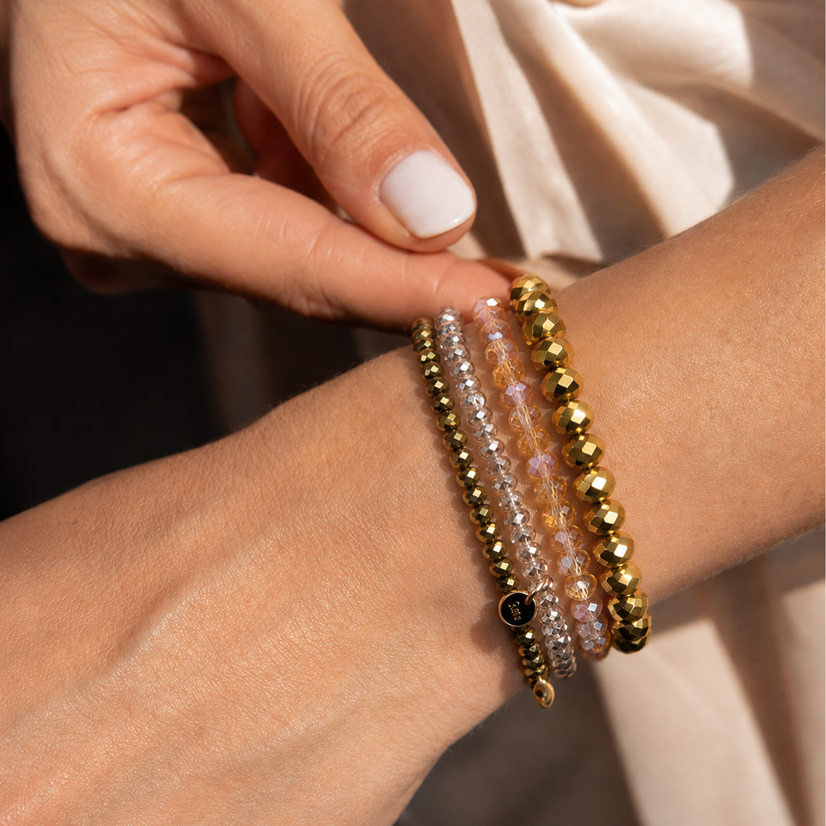 Perlenarmband-Set Golden Glow | 4-teilig | Limited Edition