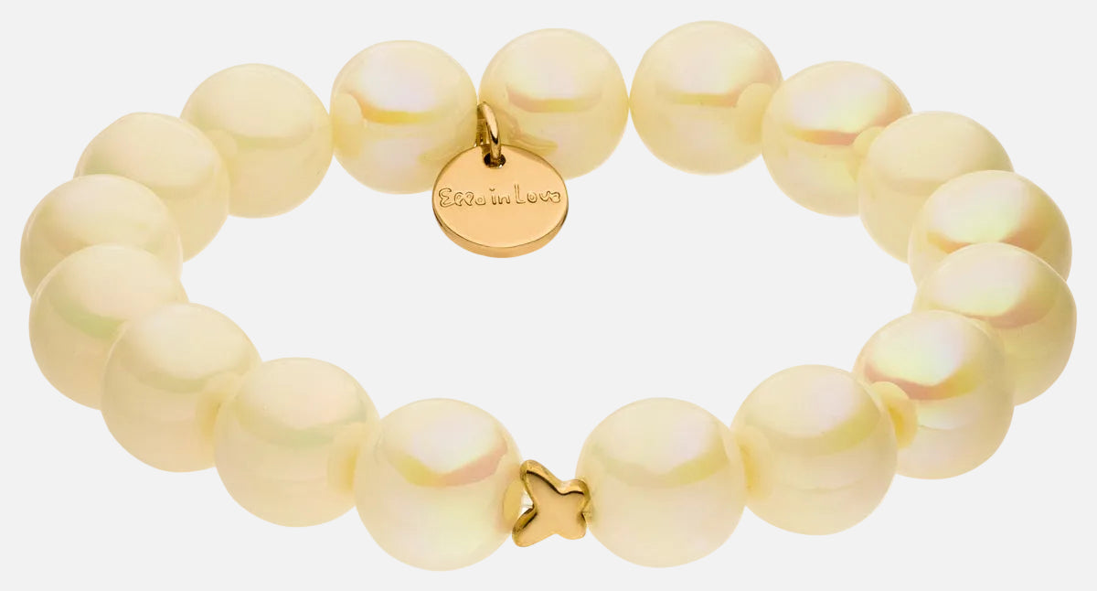 Perlenarmband Champagner mit 3D Intensiv Glow Effekt