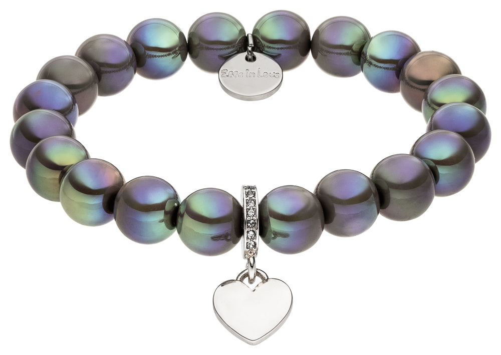 Perlenarmband shadow glow mit Herz