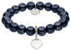 Perlenarmband midnight glow mit Herz