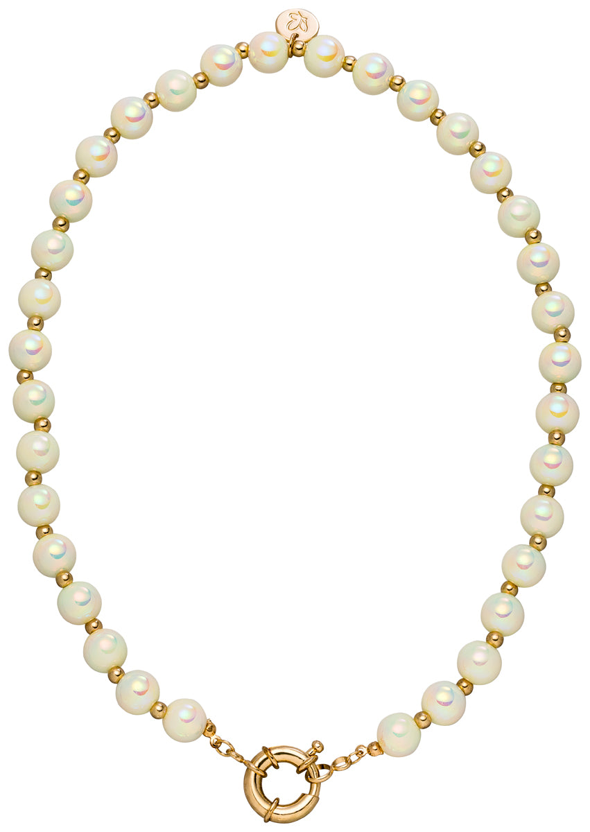 Perlenkette champagner glow