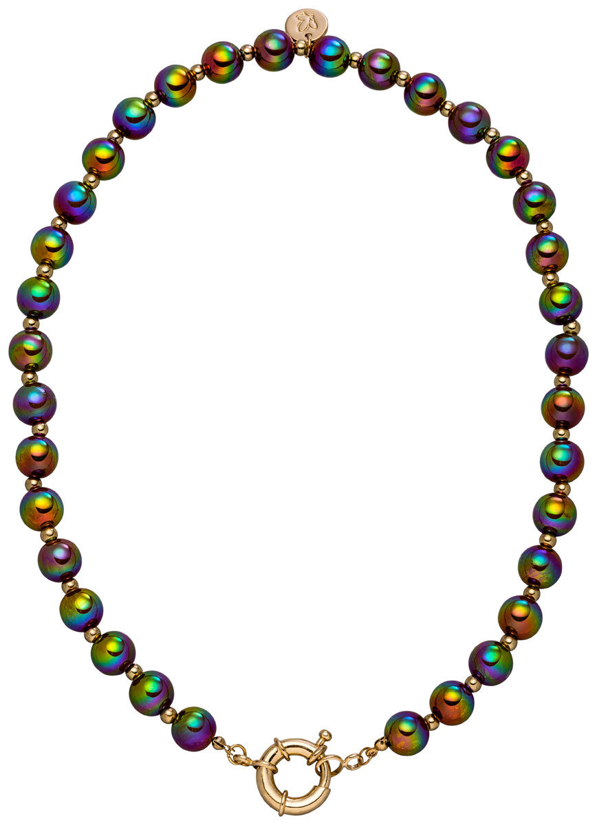 Perlenkette mocha glow