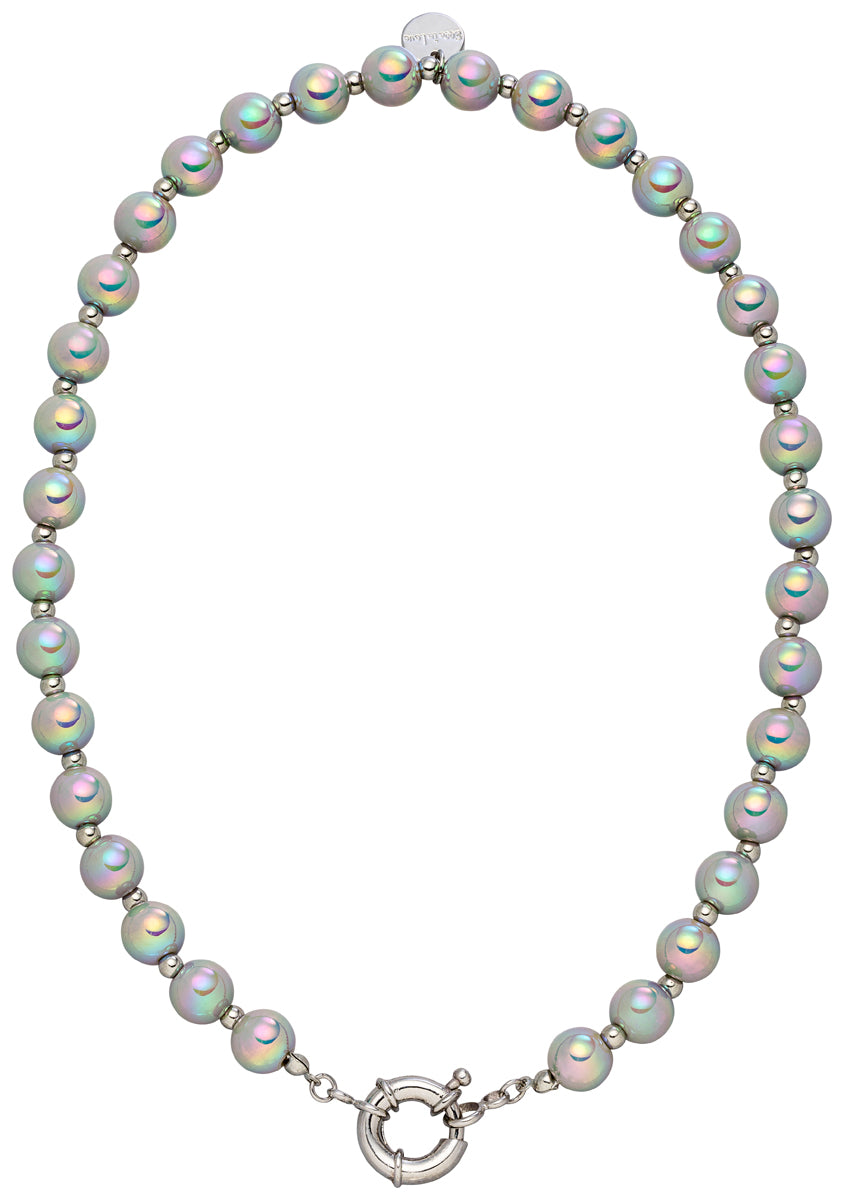 Perlenkette silver glow