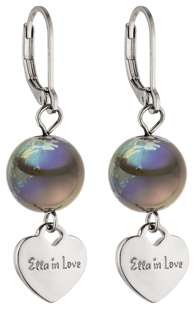 Ohrring mit shadow glow perle