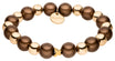 Perlenarmband mocca-mousse /gold