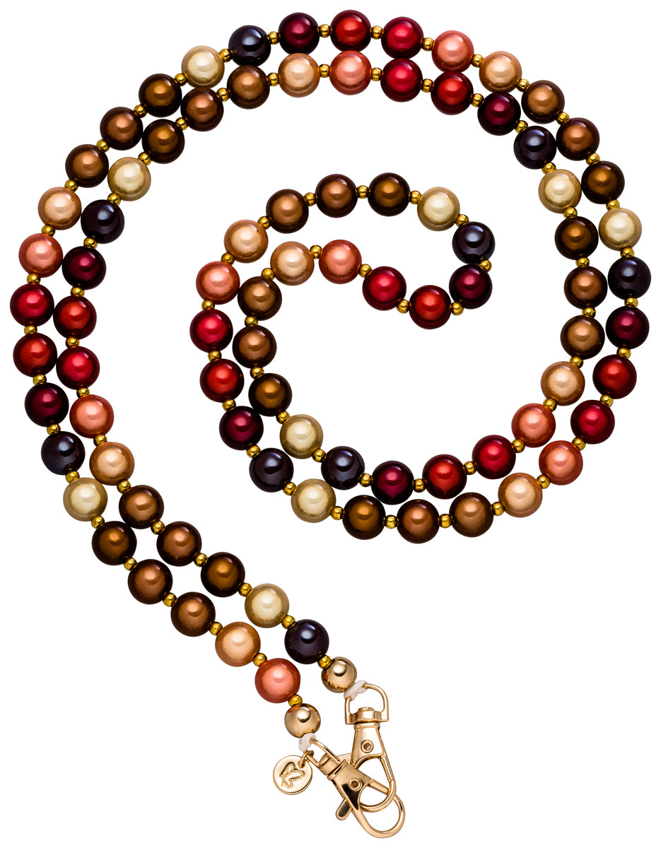 Handykette mocca-burgundy mixed