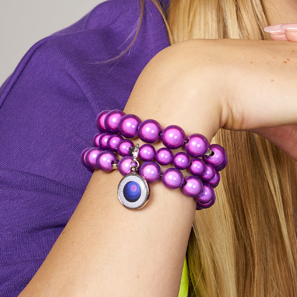 Perlenarmband Wild Lila