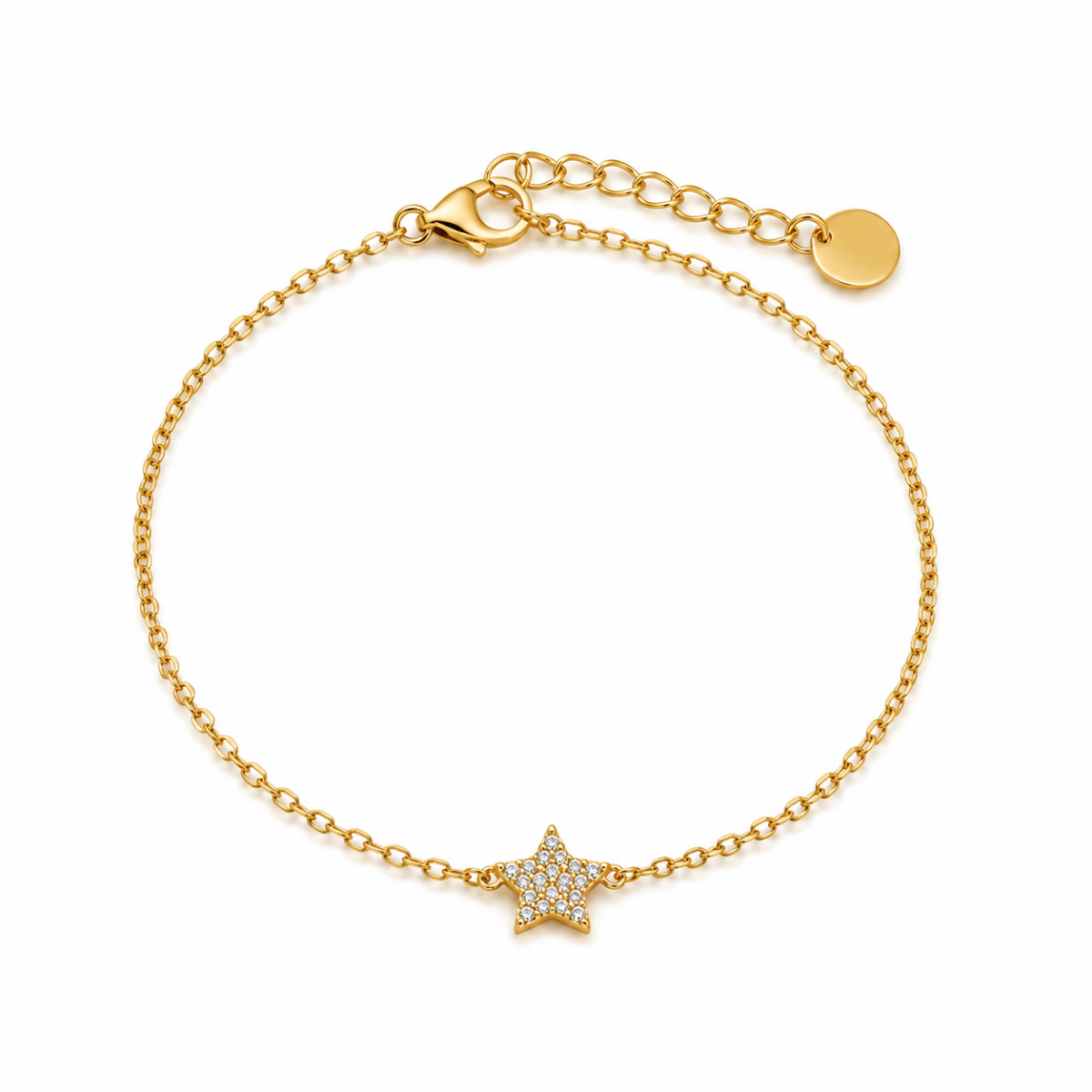 Edelstahl-Armband Stern Gold – verstellbar 16,5–20 cm | Limited Edition