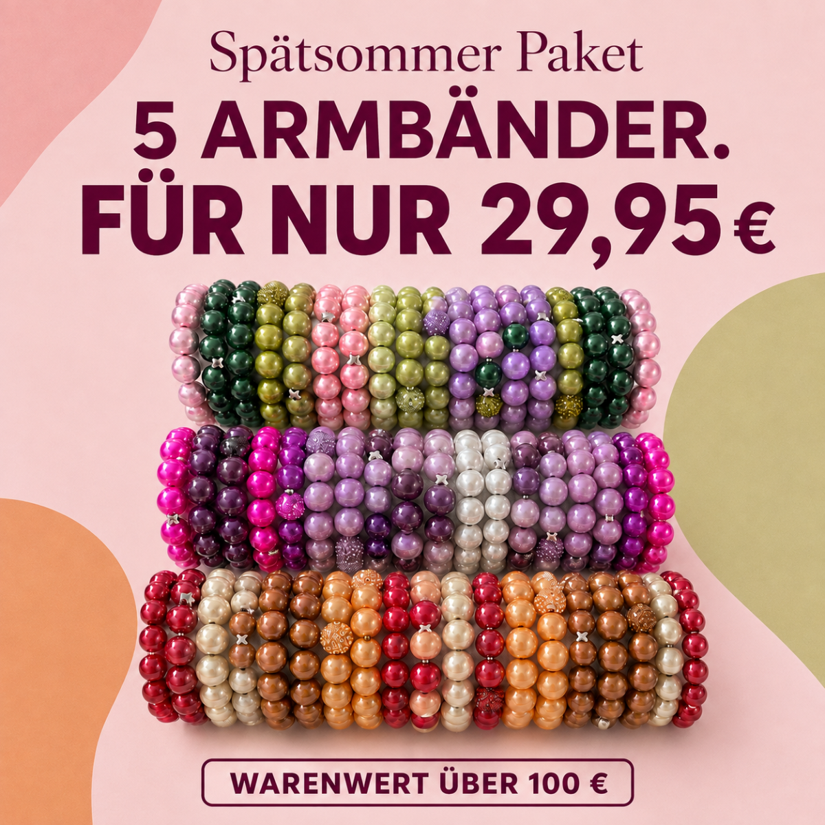 Spätsommer Paket – 5 Armbänder | neue Farben