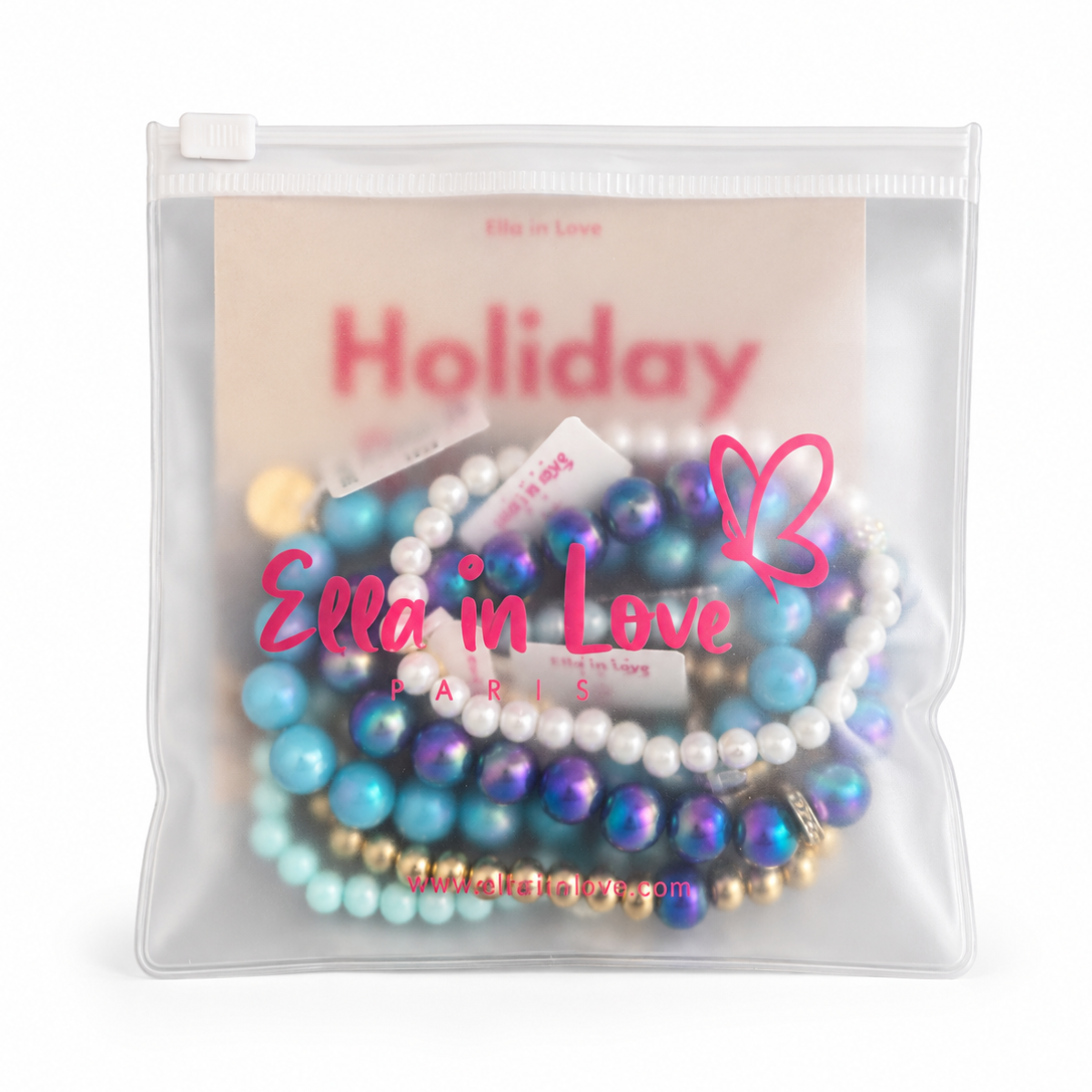 Perlenarmband Paket Blau Mix 5 teilig | Holiday Season