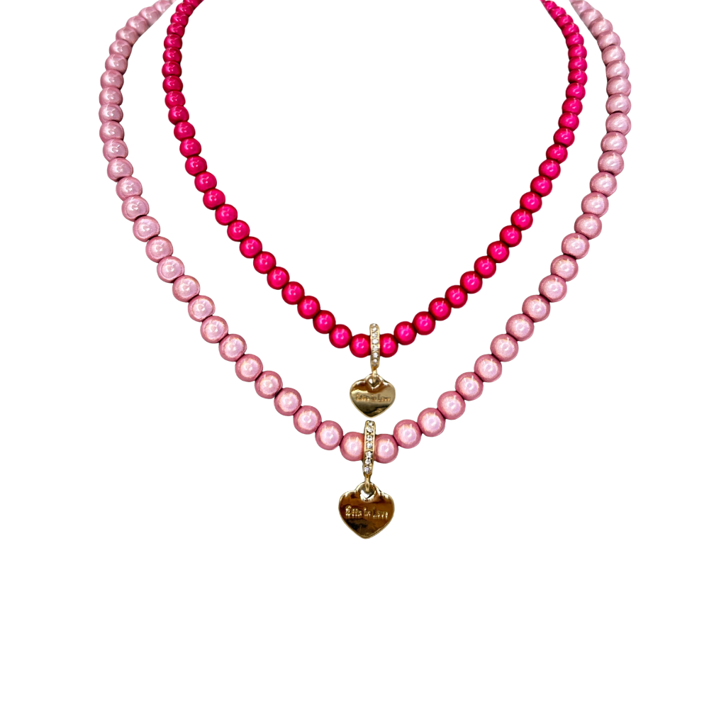 Halsketten Set Pink Intensiv