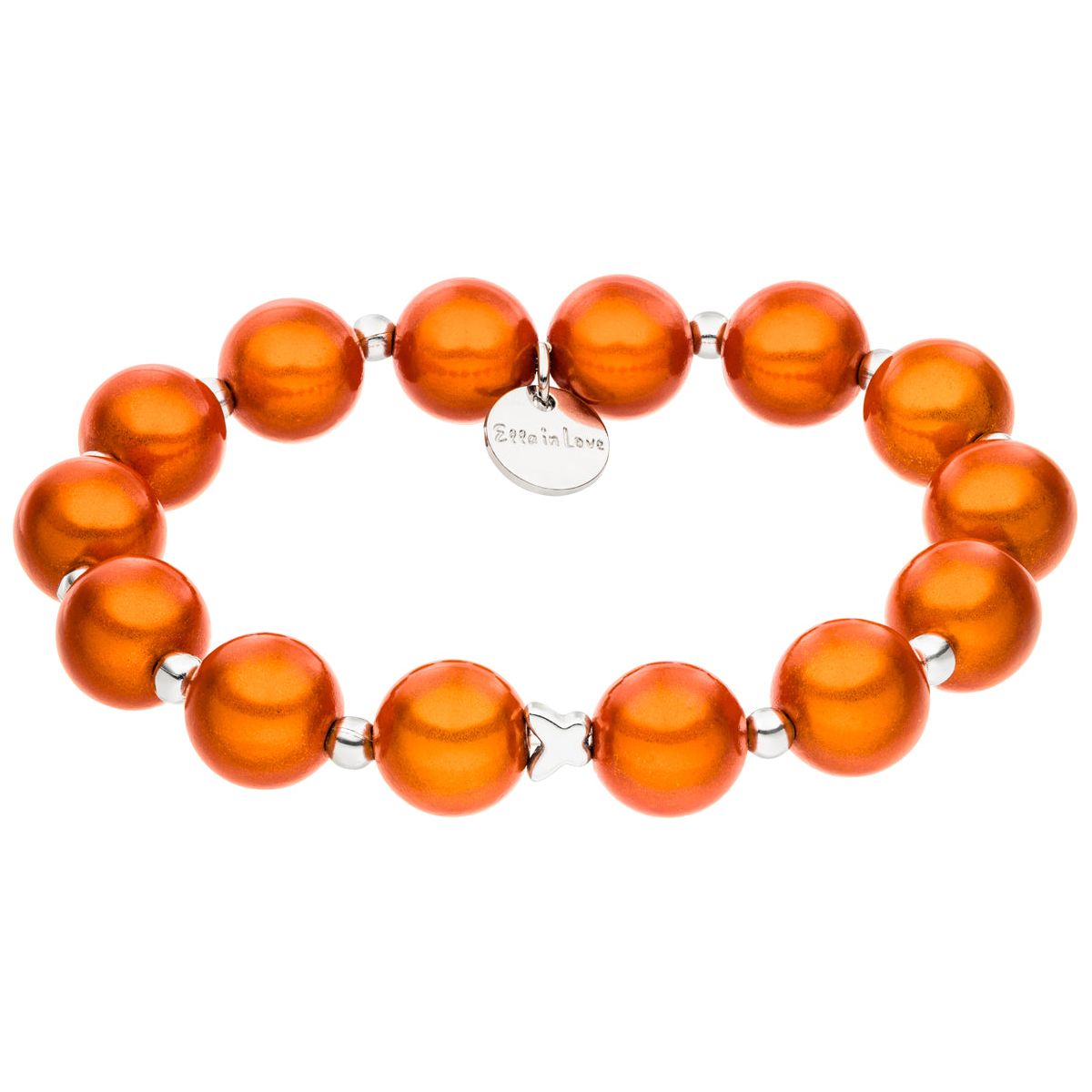 Perlenarmband Orange