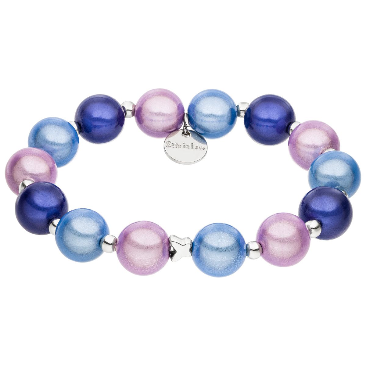 Perlenarmband Chambray & Pastel Lilac & Marlin