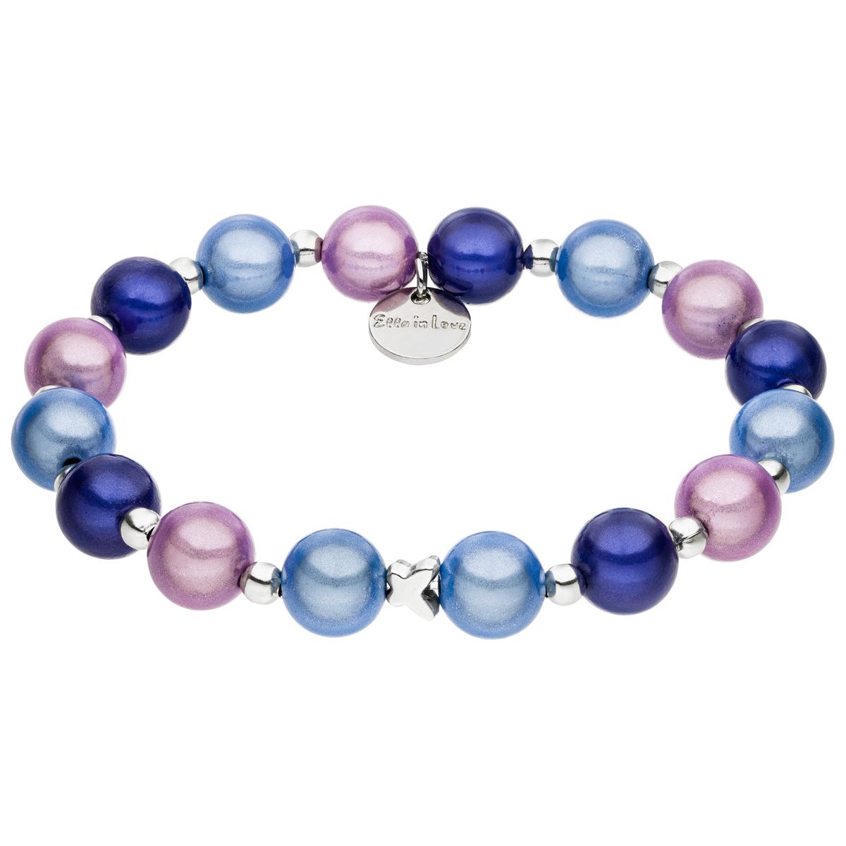 Perlenarmband Chambray & Pastel Lilac & Marlin