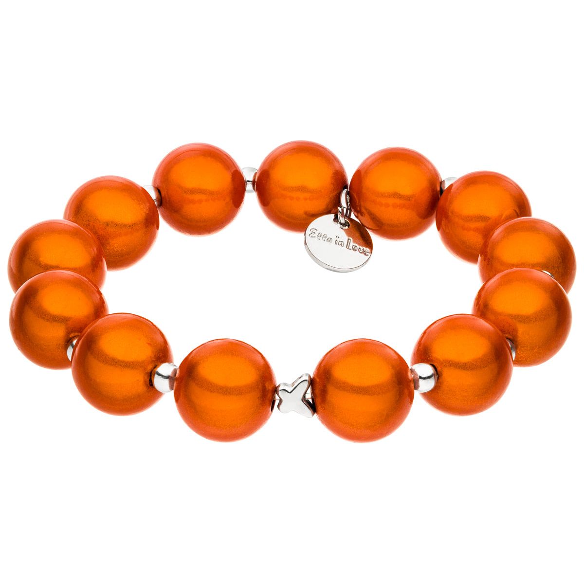 Perlenarmband Orange