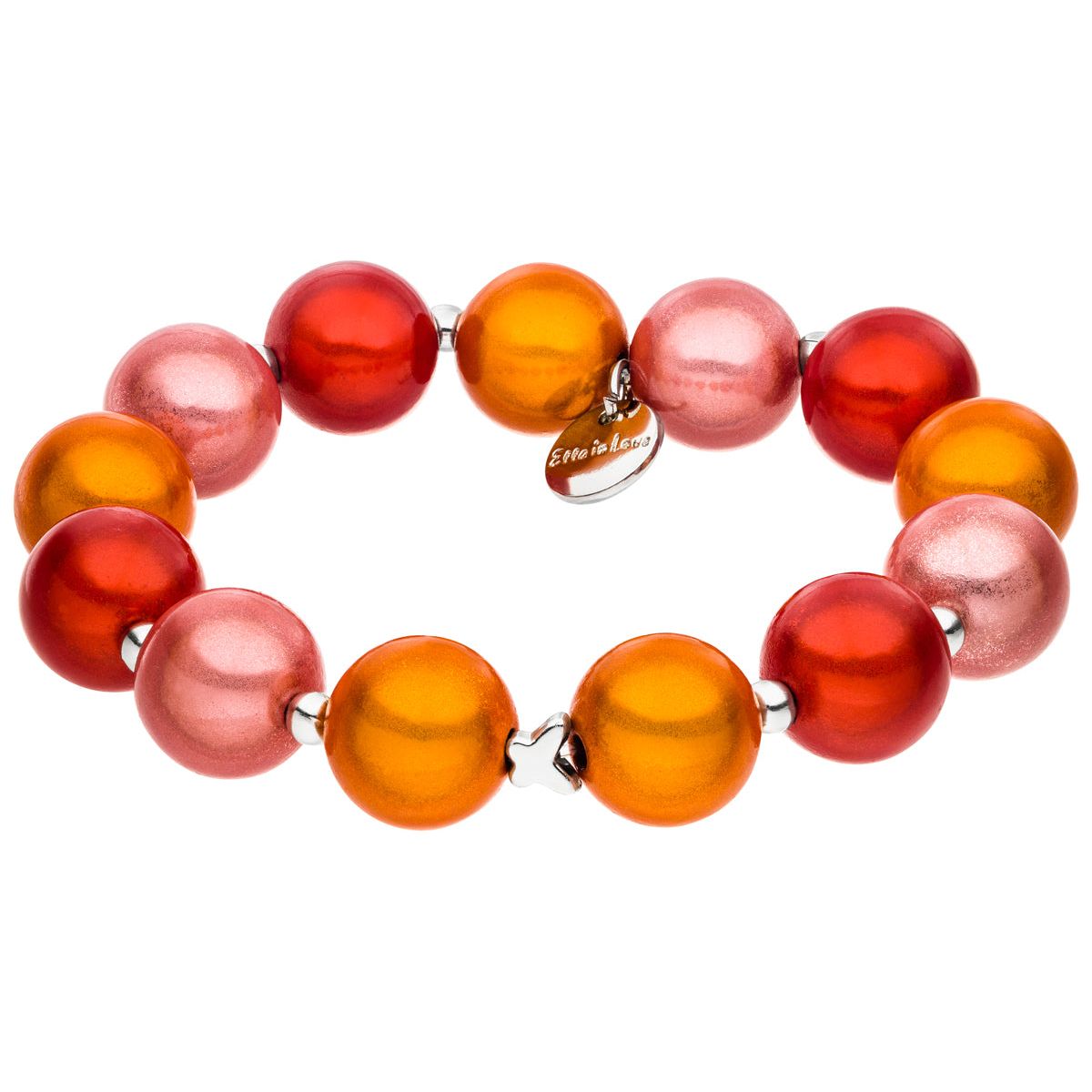 Perlenarmband Sun-Orange & Fiesta & Desert Flower