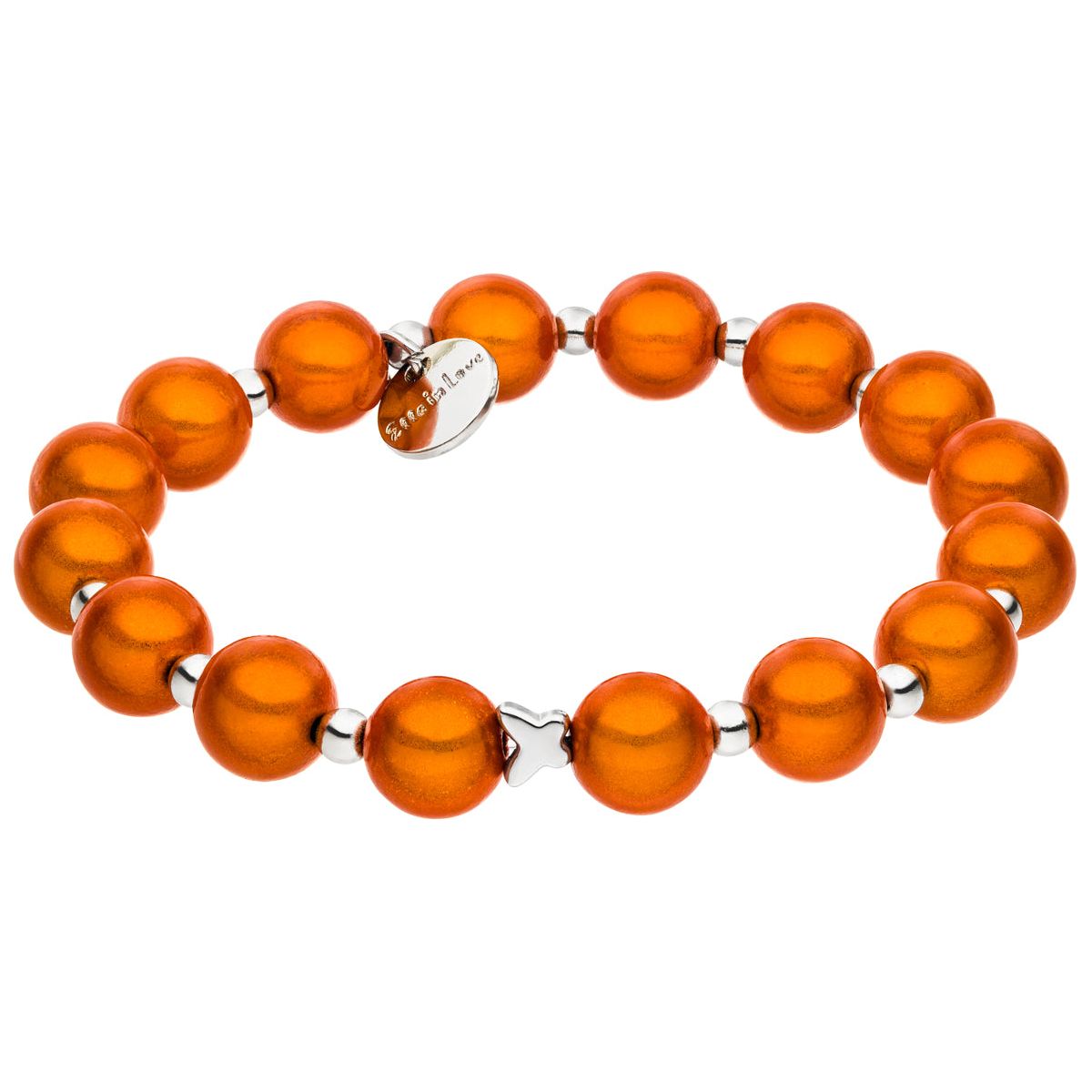 Perlenarmband Orange