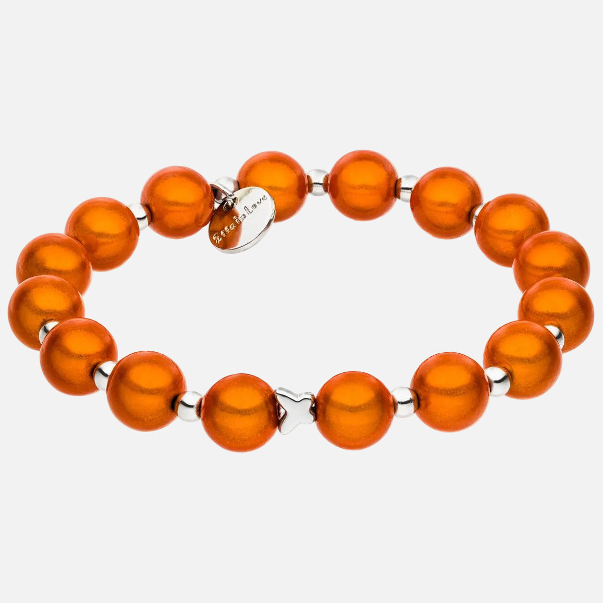 Perlenarmband Orange