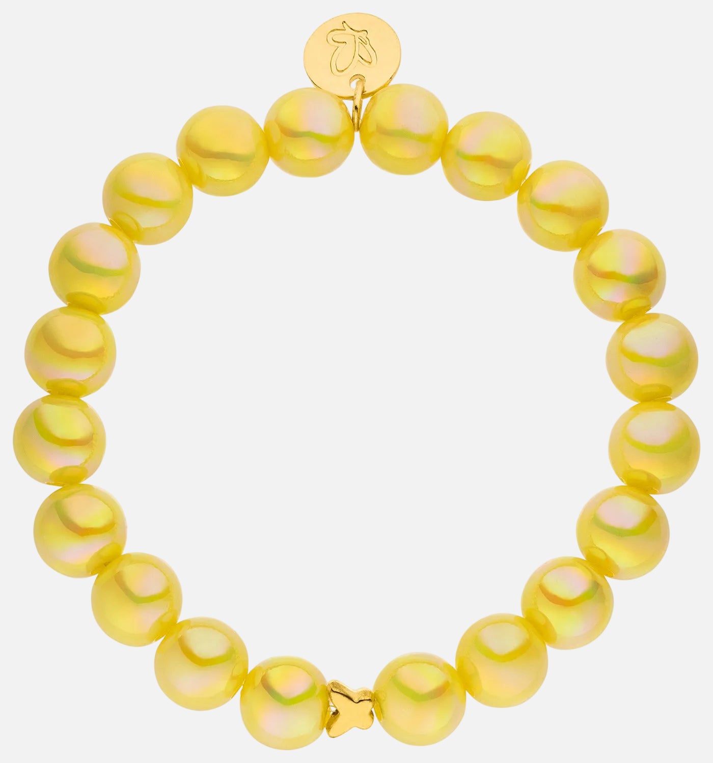 Perlenarmband Gelb & Glitzer mit 3D Intensiv Glow Effekt