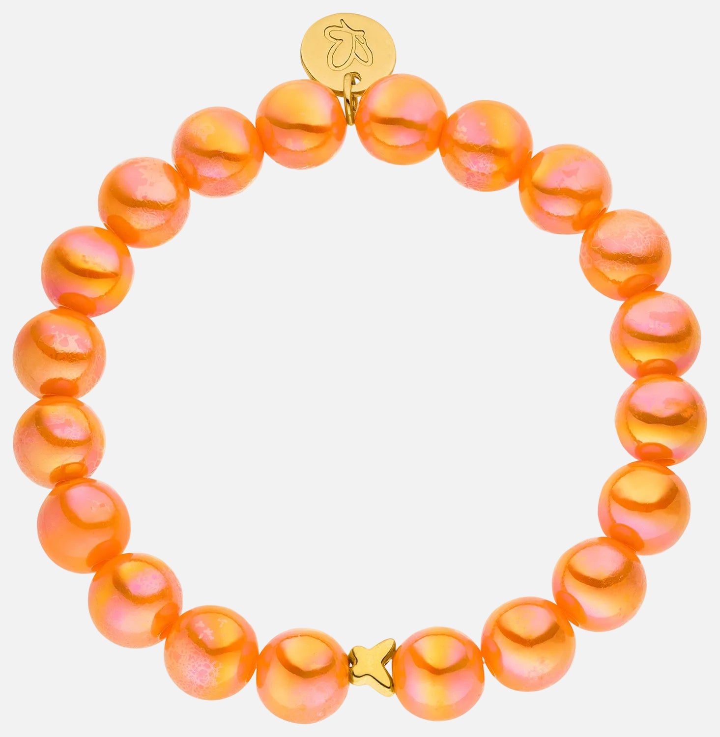 Perlenarmband Orange mit 3D Intensiv Glow Effekt