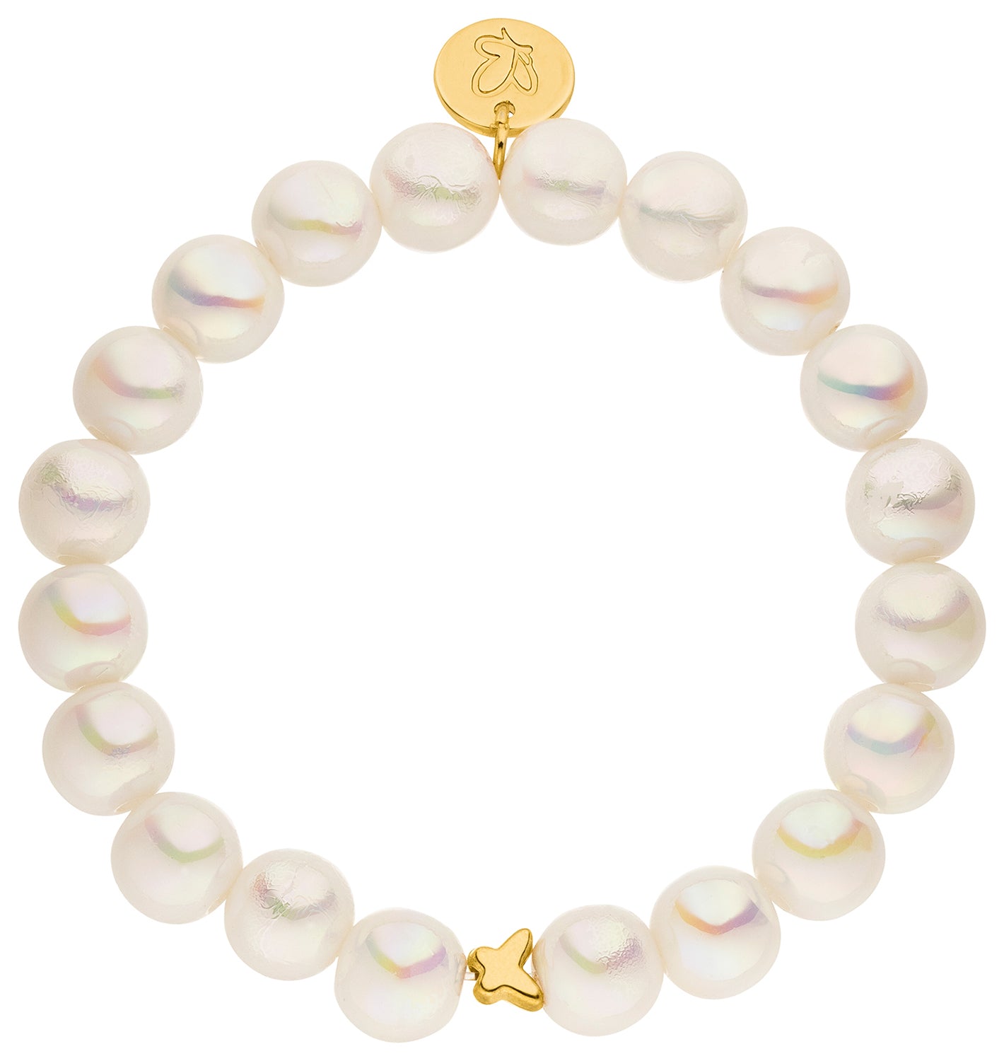 Perlenarmband Opal White