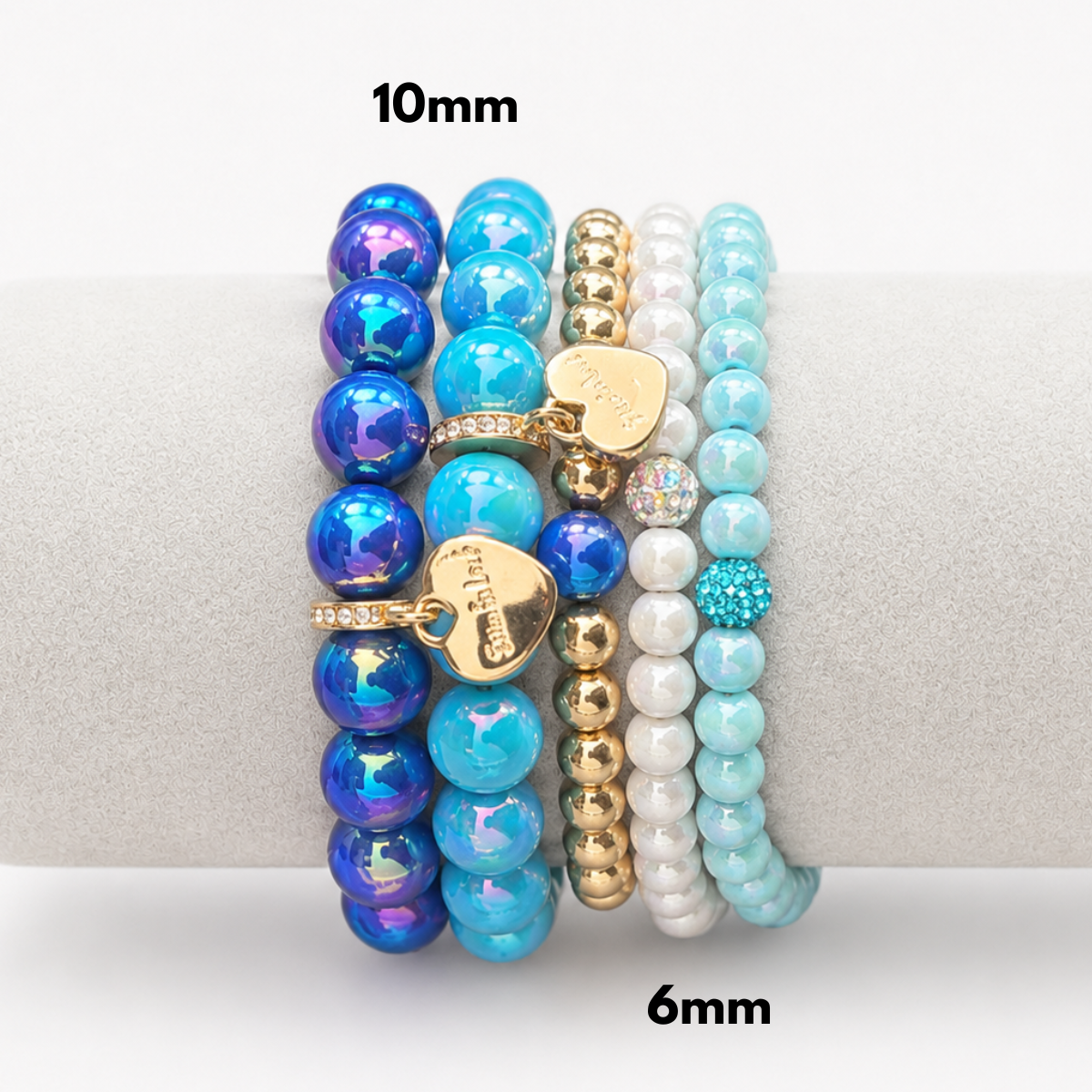 Perlenarmband Paket Blau Mix 5 teilig | Holiday Season