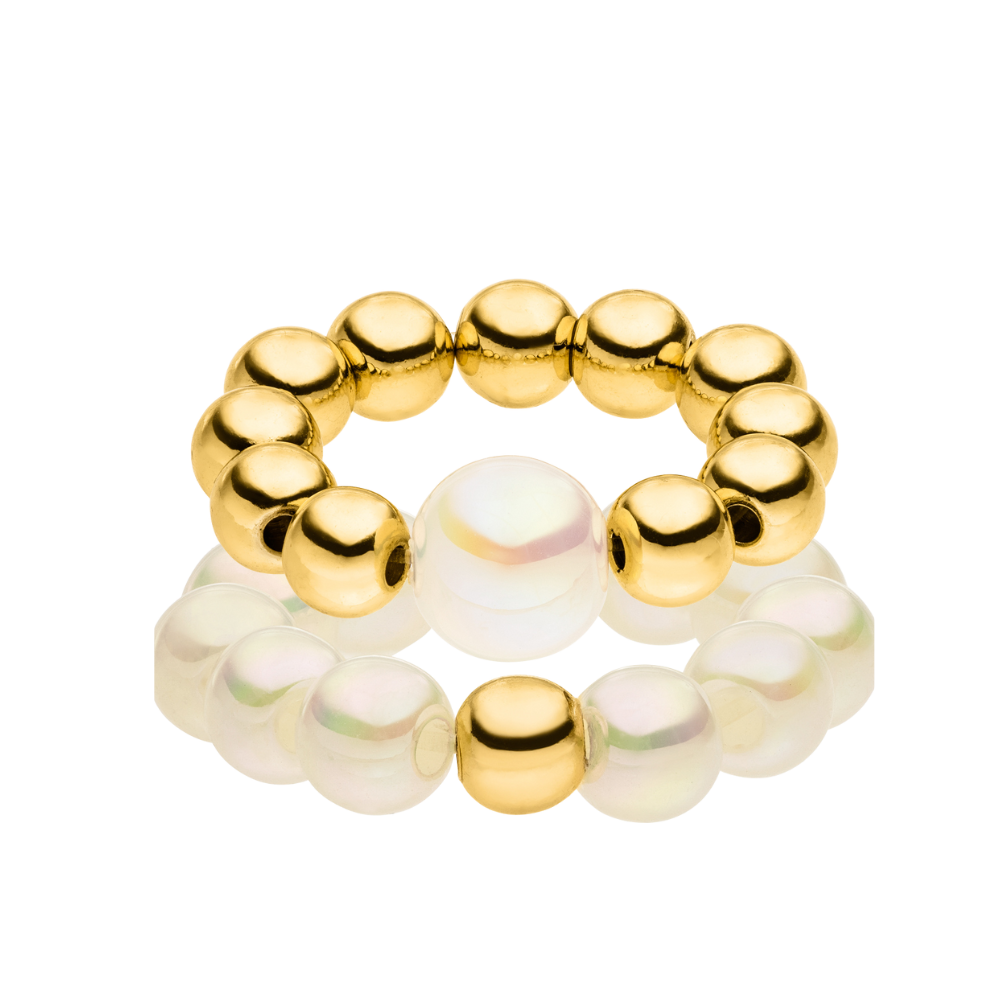 Ring-Set, 2-teilig Lovestory Champagner