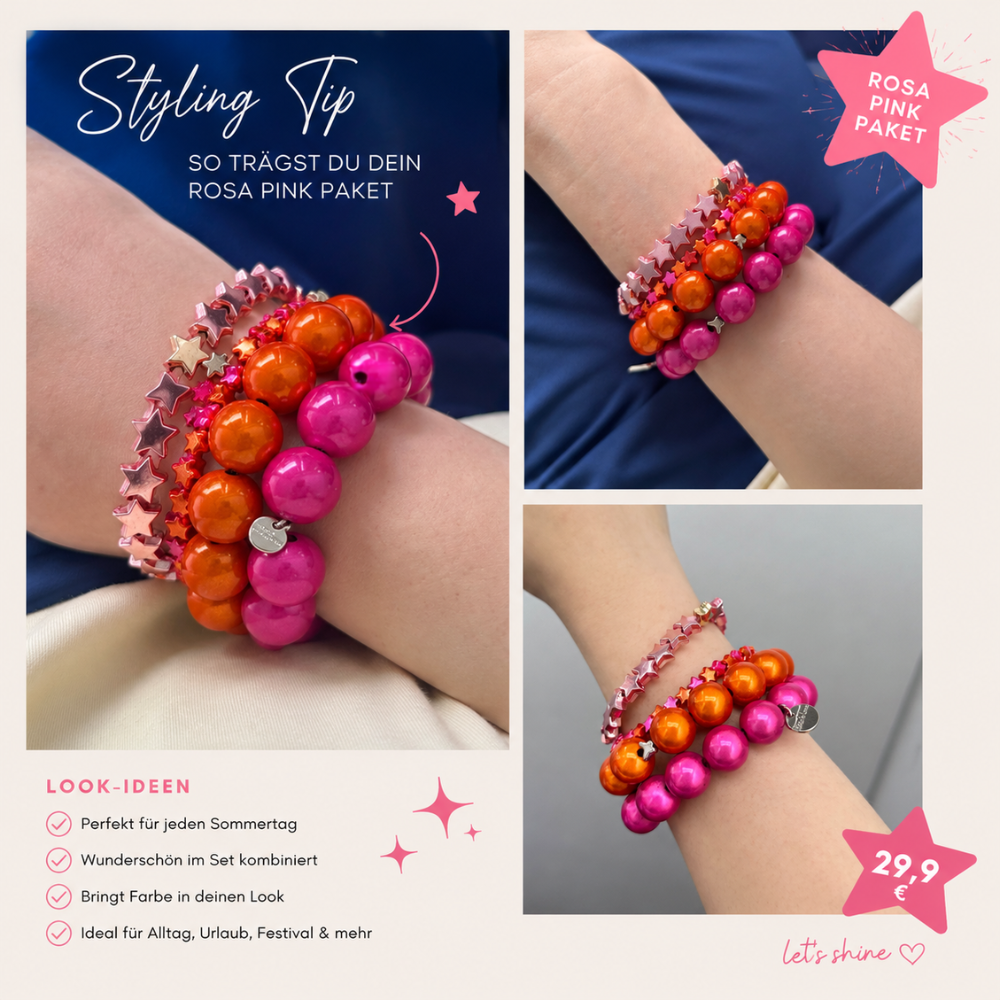 Rosa Pink Paket – 8 Armbänder | Mid Season Sale Community Special