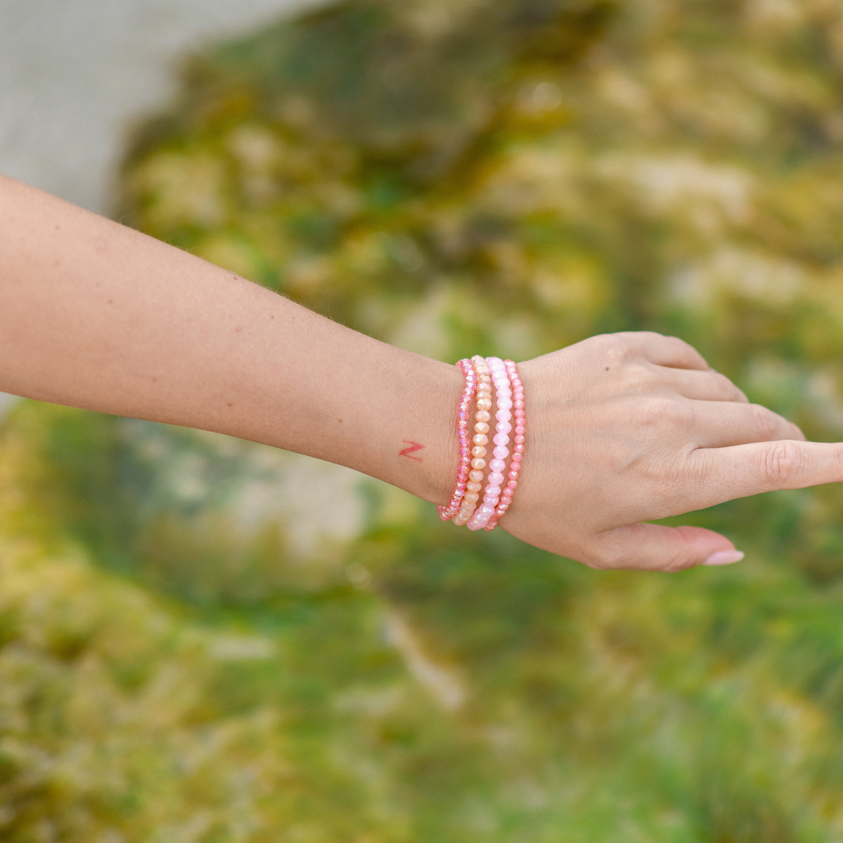 Perlenarmband Set Rosa Mix | Wasserfest