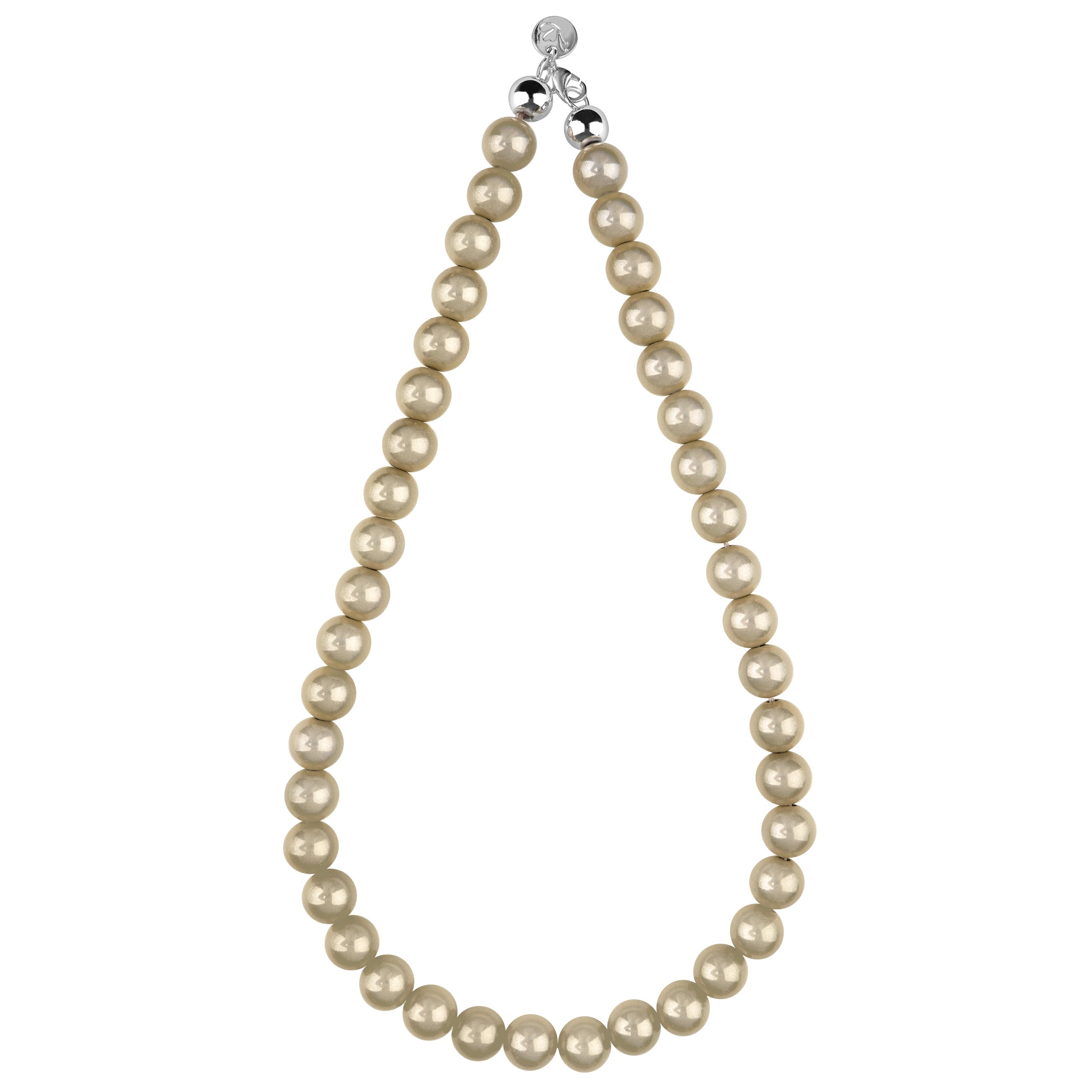 Perlenhalskette Champagner – Kurz